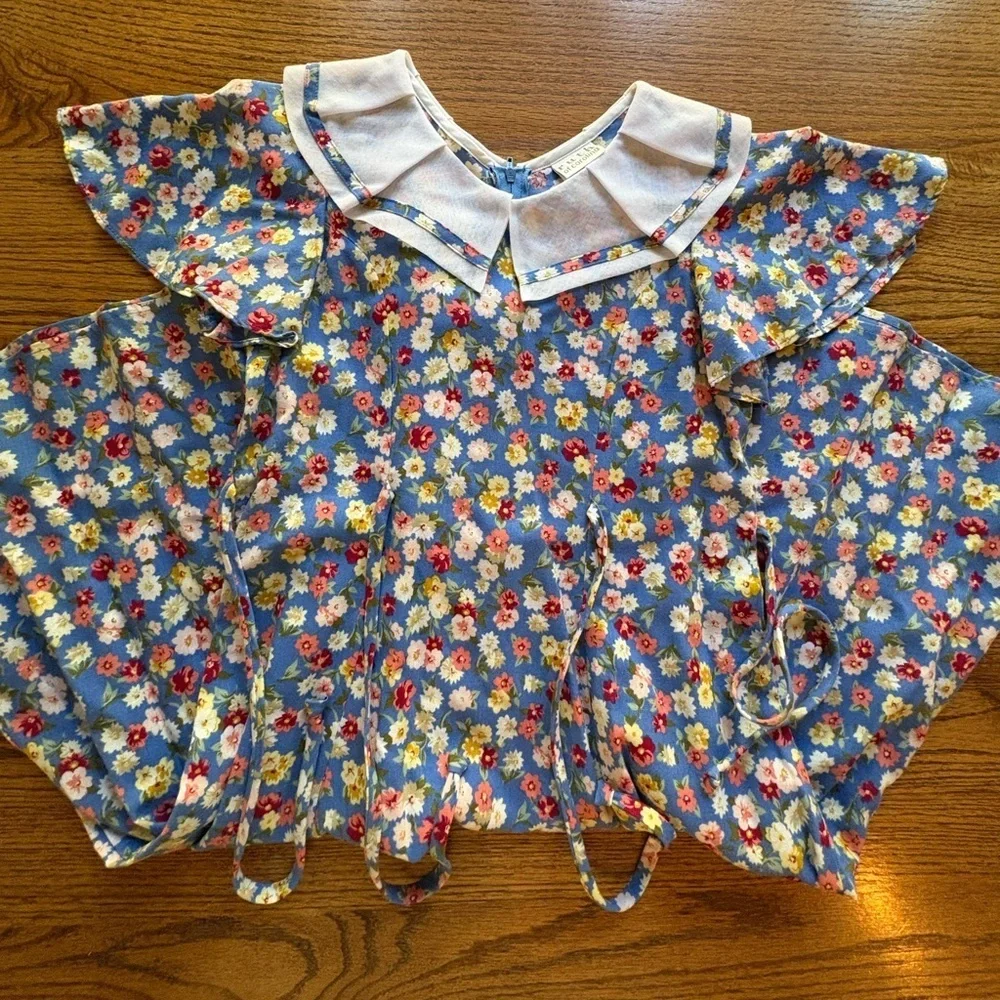 Vintage Ruth of Carolina floral girls dress- size 7